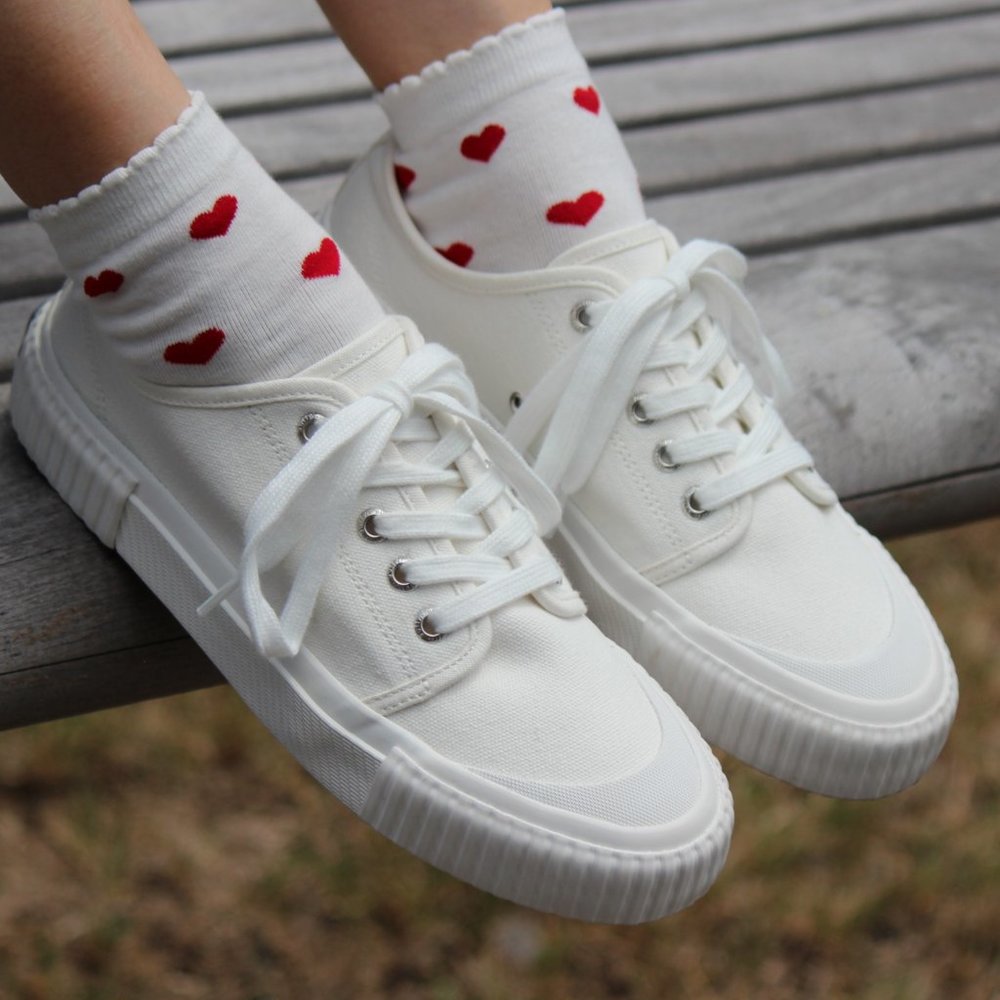 White Guffy Women's Casual Canvas Sneakers